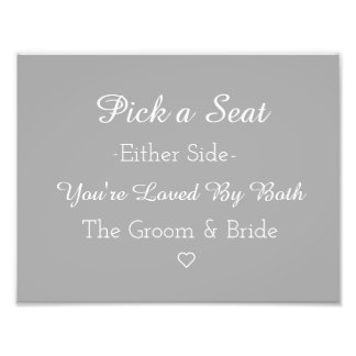 Pick a Seat Either Side Photo Print