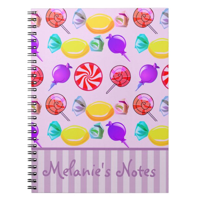 Pick and Mix Candy Personalised Notebook (Front)