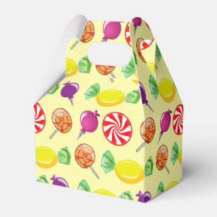 Pick and Mix Candy Yellow Pattern Favour Box