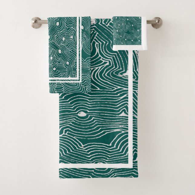 Pick Any Colour Background Ant Farm Abstract Kitch Bath Towel Set (Insitu)