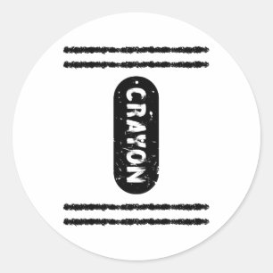 Pick Any Colour Crayon Box Halloween Costume Coupl Classic Round Sticker