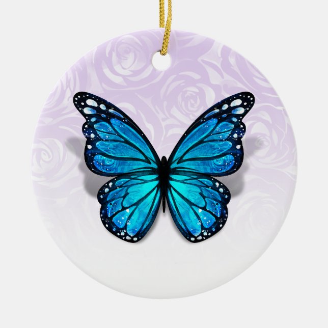 Pick Any Colour Monarch Butterfly Ceramic Tree Decoration (Front)