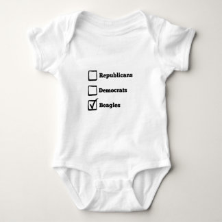 Pick Beagles! Political Beagle Print Baby Bodysuit