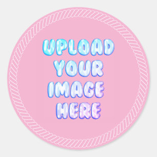 Pick Classic Round Sticker with a Business Logo