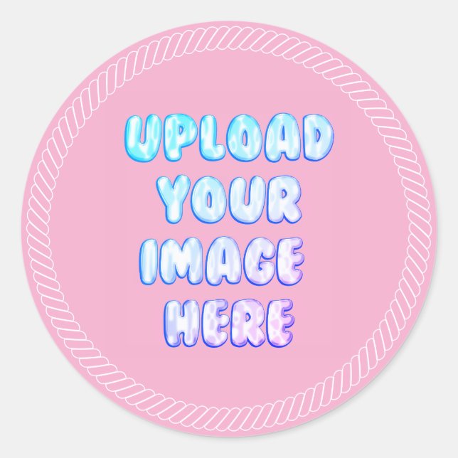 Pick Classic Round Sticker with a Business Logo (Front)