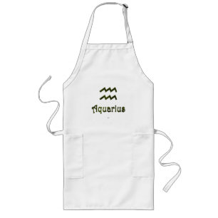 Pick Colour Aquarius Zodiac Astrological Sign Long Apron