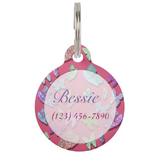 Pick Colour Butterflies Surreal & Fluttering Pet Tag