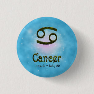 Pick Colour Cancer Zodiac Astrological Sign 3 Cm Round Badge