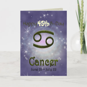 Pick Colour Cancer Zodiac Astrological Sign Card