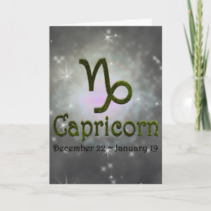 Pick Colour Capricorn Zodiac Astrological Sign Card