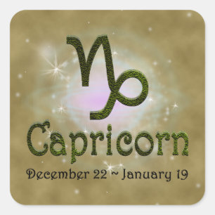 Pick Colour Capricorn Zodiac Astrological Sign Square Sticker