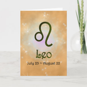 Pick Colour Leo Zodiac Astrological Sign Card