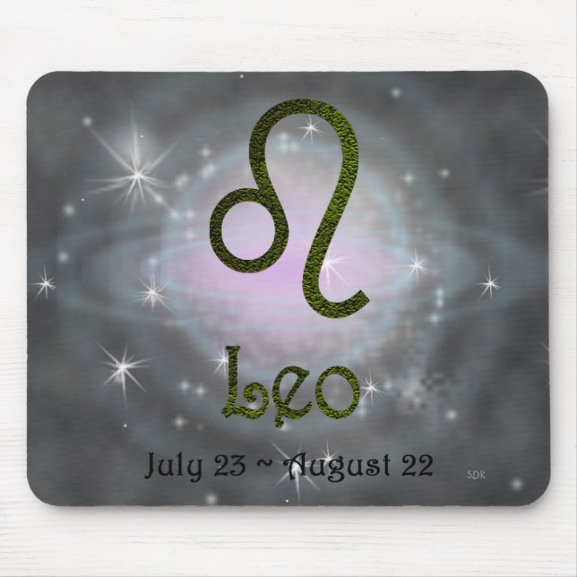 Pick Colour Leo Zodiac Astrological Sign Mouse Pad (Front)