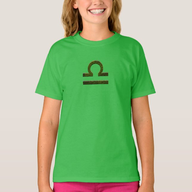 Pick Colour Libra Zodiac Astrological Sign T-Shirt (Front)