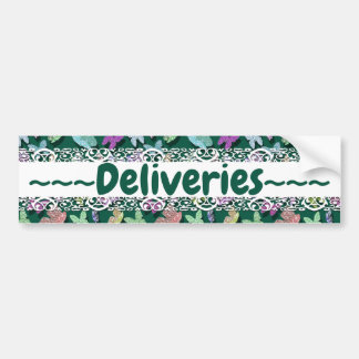 Pick Colour: Pretty Delivery Instructions Butterfl Bumper Sticker