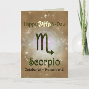 Pick Colour Scorpio Zodiac Astrological Sign Card