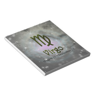 Pick Colour Virgo Zodiac Astrological Sign Notepad