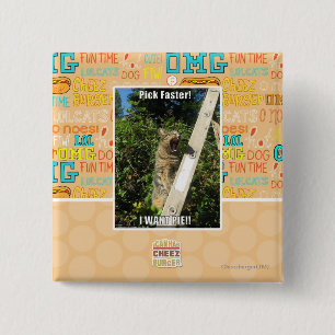Pick Faster! 15 Cm Square Badge