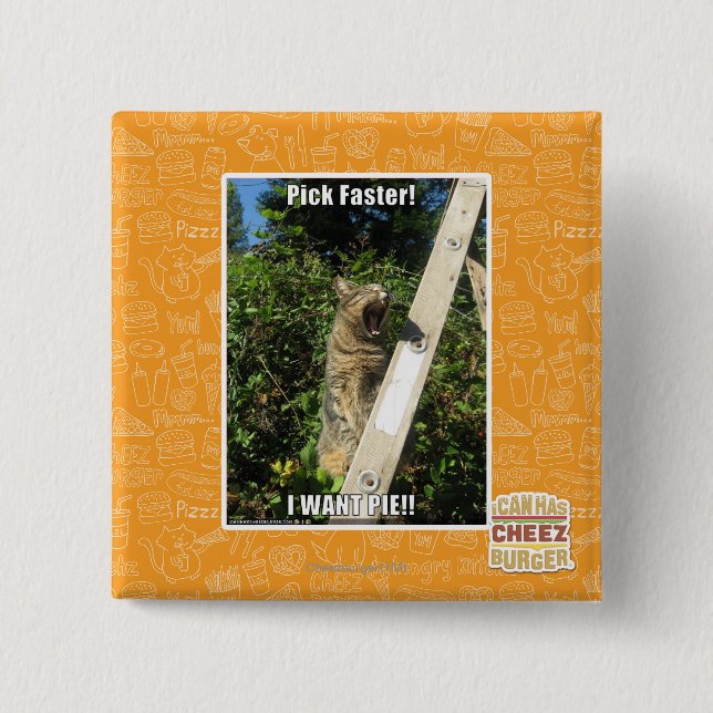 Pick Faster! 15 Cm Square Badge (Front)
