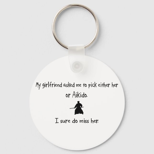 Pick Girlfriend or Aikido Key Ring (Front)