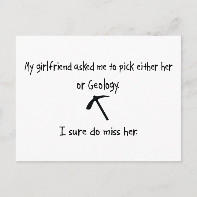 Pick Girlfriend or Geology Postcard (Front)