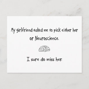 Pick Girlfriend or Neuroscience Postcard