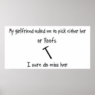 Pick Girlfriend or Roofs Poster