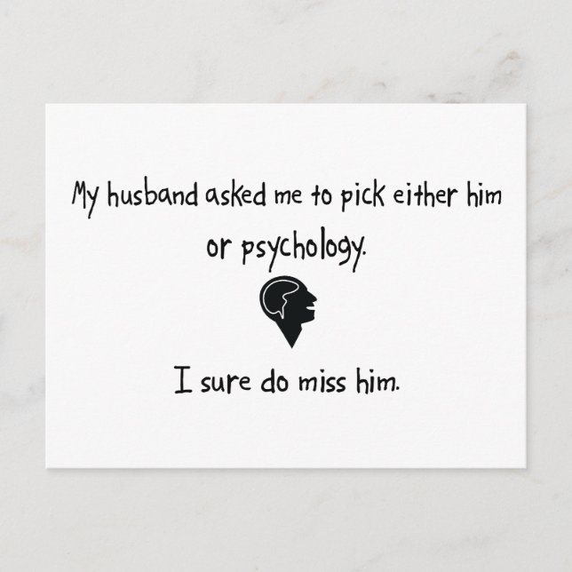 Pick Husband or Psychology Postcard (Front)