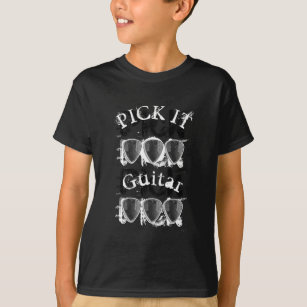 Pick It! Black and White Guitar Pick 3 T-Shirt