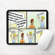 Pick Me Black Mouse Pad