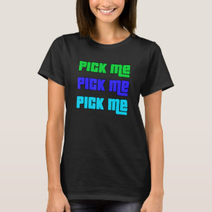 Pick Me Game Show Colourful Contestant Blue Gre T-Shirt