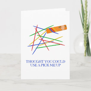 Pick Me Up Pick Up Sticks Game Greeting Card