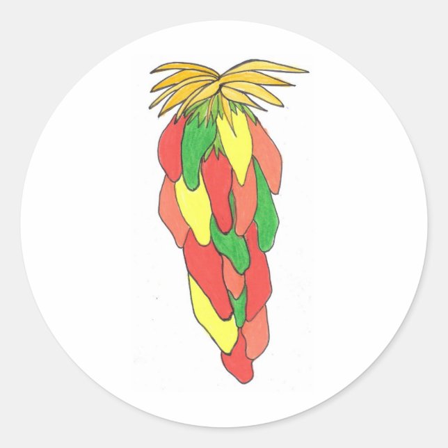 Pick of the Peppers Classic Round Sticker (Front)