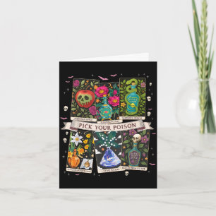 Pick poison's funny drink potion's happy halloween card