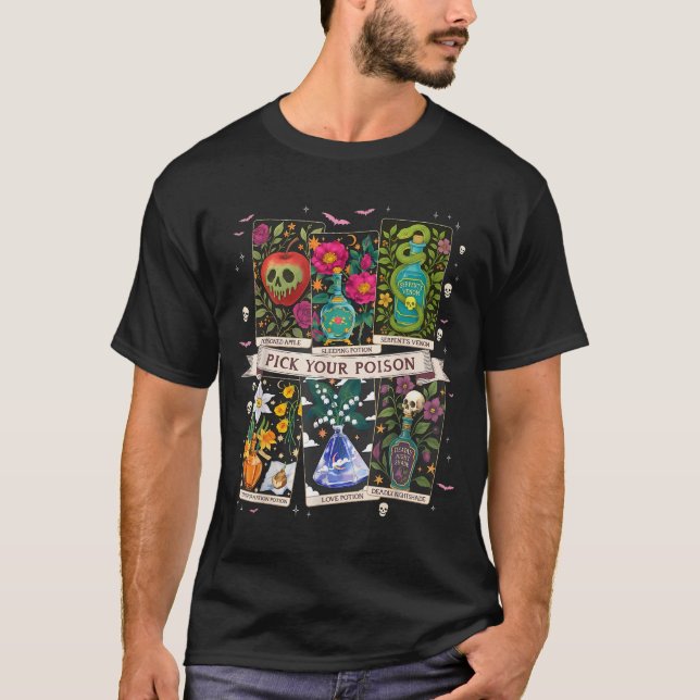 Pick poison's funny drink potion's happy halloween T-Shirt (Front)