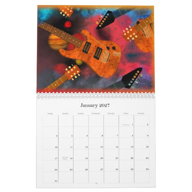 Pick this Guitar 2013 ValxArt calendar (Jan 2027)