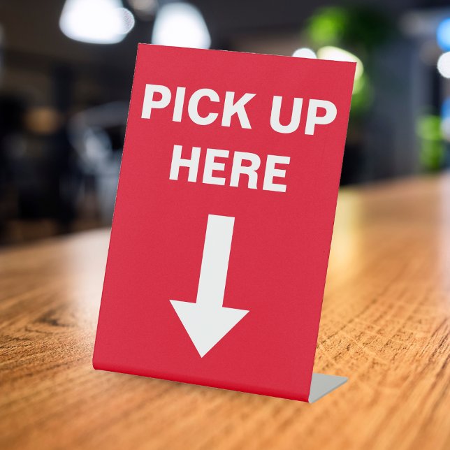 Pick Up Here Delivery Driver To Go Pedestal Sign (Pick Up Here Delivery Driver To Go Pedestal Sign)