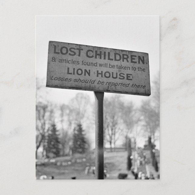 Pick Up Lost Children at the Lion House: 1943 Postcard (Front)