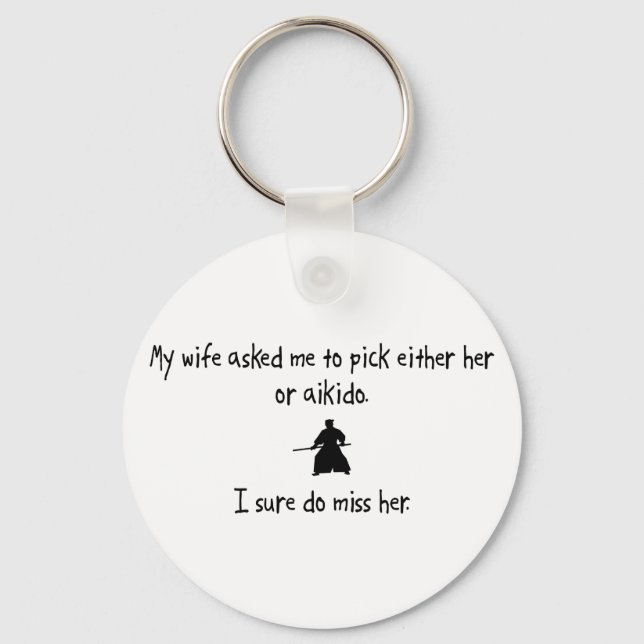 Pick Wife or Aikido Key Ring (Front)
