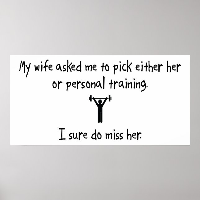 Pick Wife or Personal Training Poster (Front)