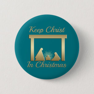 Pick Your Background Keep Christ In Christmas 6 Cm Round Badge