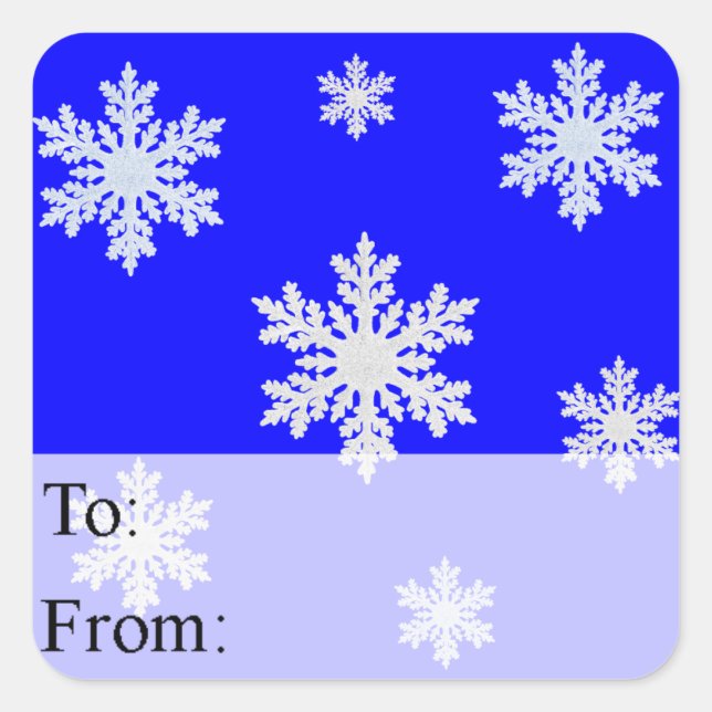 Pick Your Background Snowflakes Gift Tag (Front)