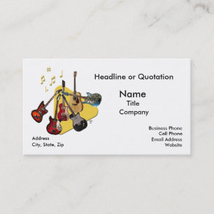 Pick Your Guitar Business Card