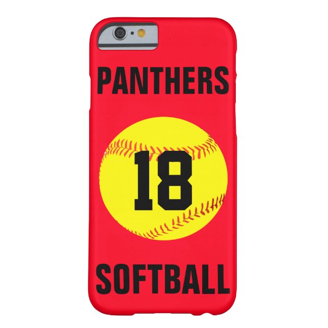 Pick Your Own Colour Custom Softball Phone Case (Back)