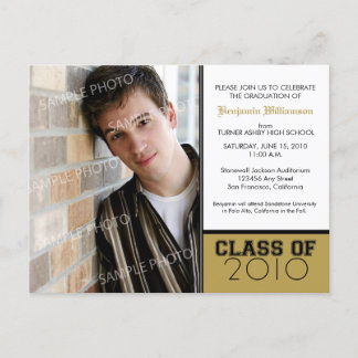 Pick-Your-Own-Colour (for light colours) Graduatio Invitation Postcard