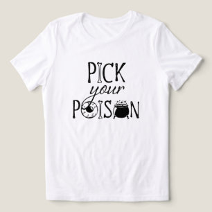 Pick Your Poison, Funny Witch Humour Halloween Tri-Blend Shirt