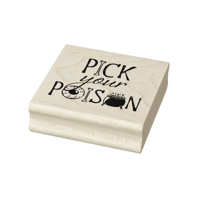 Pick Your Poison | Halloween Witch Rubber Stamp (Stamp)