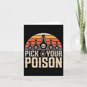 Pick Your Poison Potion Bottles Gothic Halloween Card