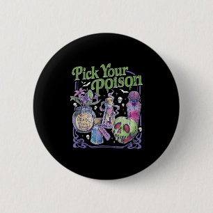 Pick Your Poison, Vintage Princess Halloween 6 Cm Round Badge