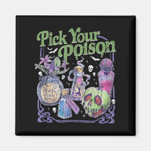 Pick Your Poison, Vintage Princess Halloween Magnet